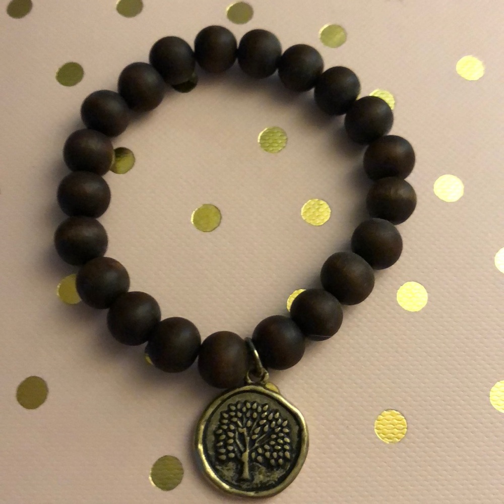 Brown beaded bracelet